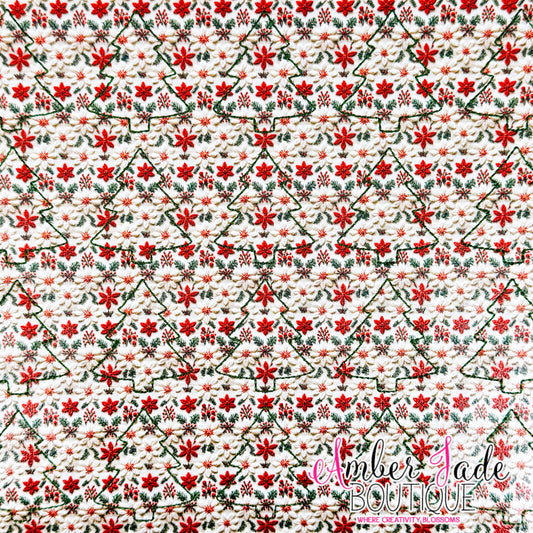 *LIMITED* Christmas Tree - White Knitted Florals