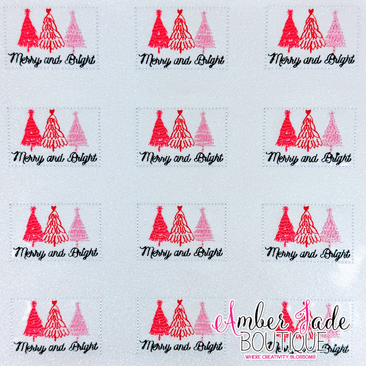 Merry and Bright - Pink Christmas Trees