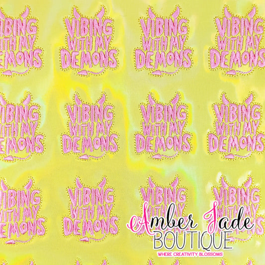 Vibing With My Demons - Yellow/Pink