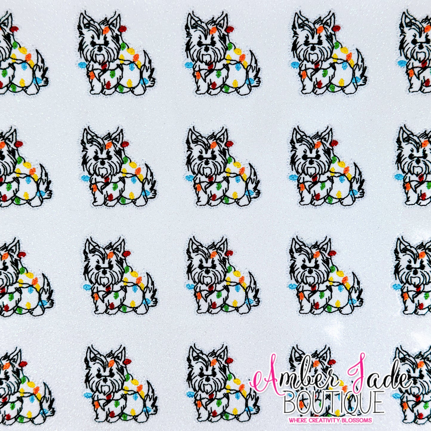 Yorkie Christmas Lights - TRADITIONAL
