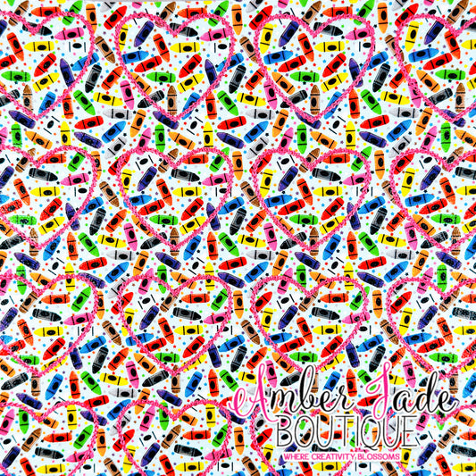 *LIMITED* Heart - Crayons & Stars