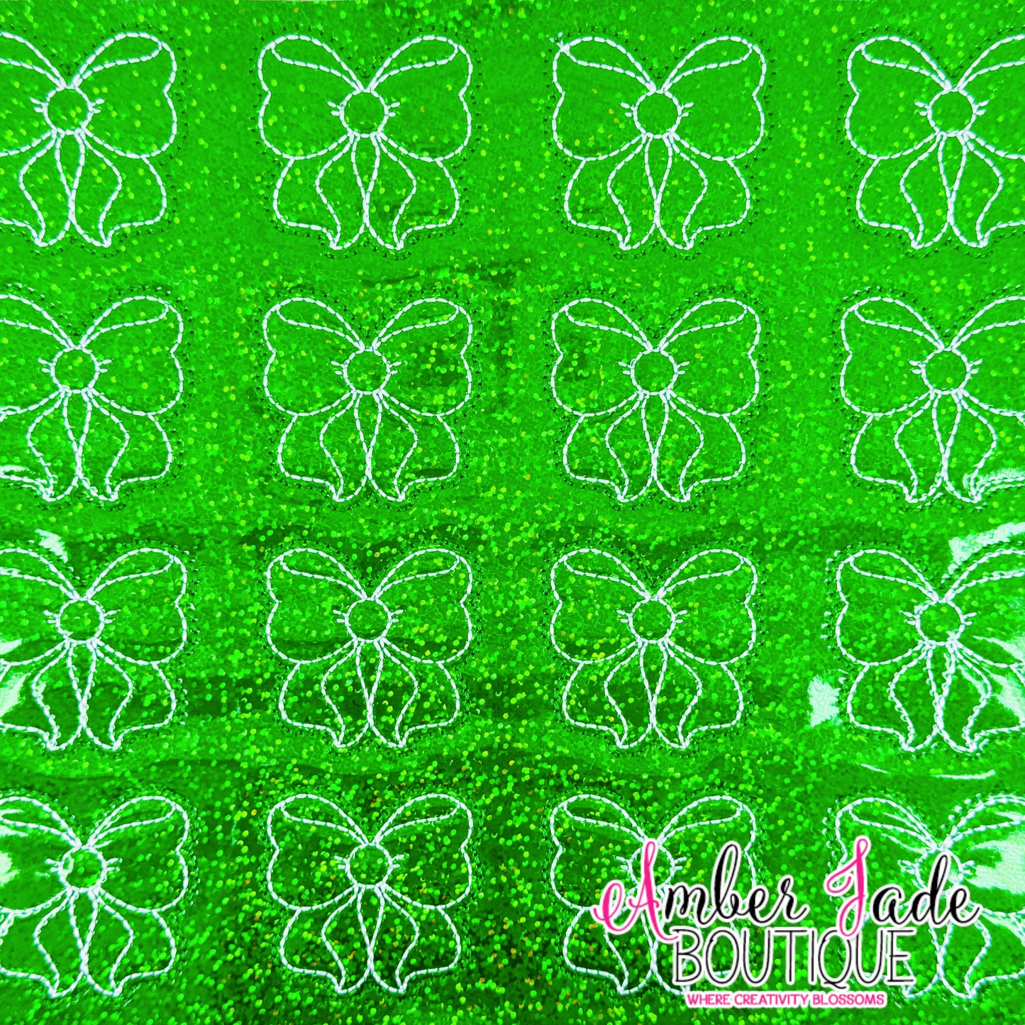 TSL Bow - Green Confetti