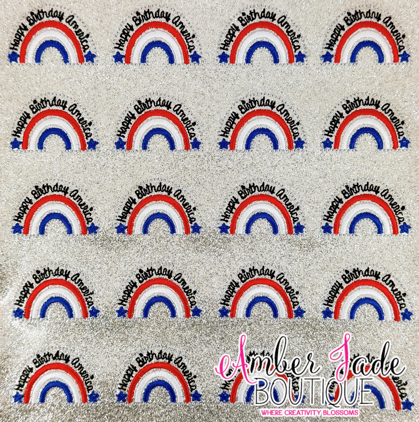 Happy Birthday America Rainbow