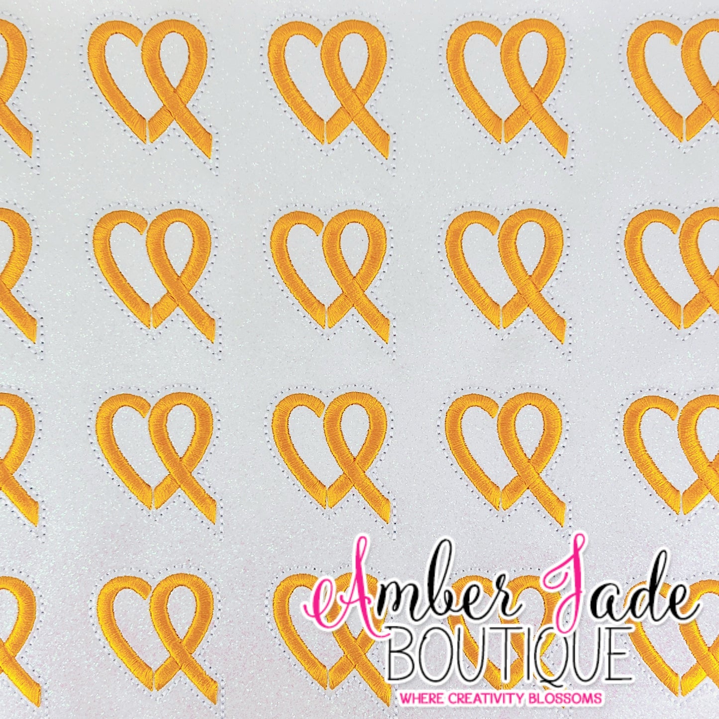 Awareness Ribbon Heart - Gold