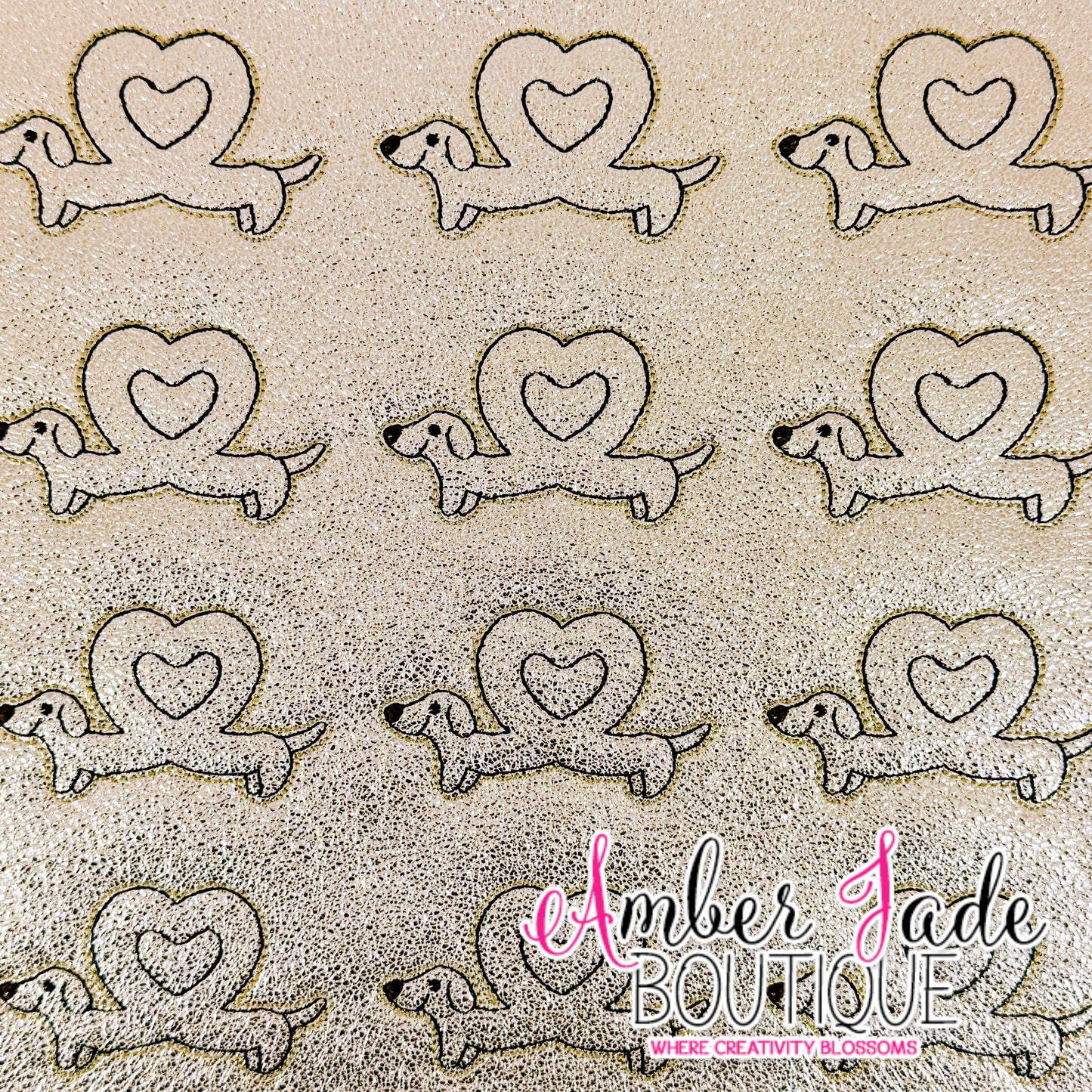 Heart Dachshund - XL - Metallic