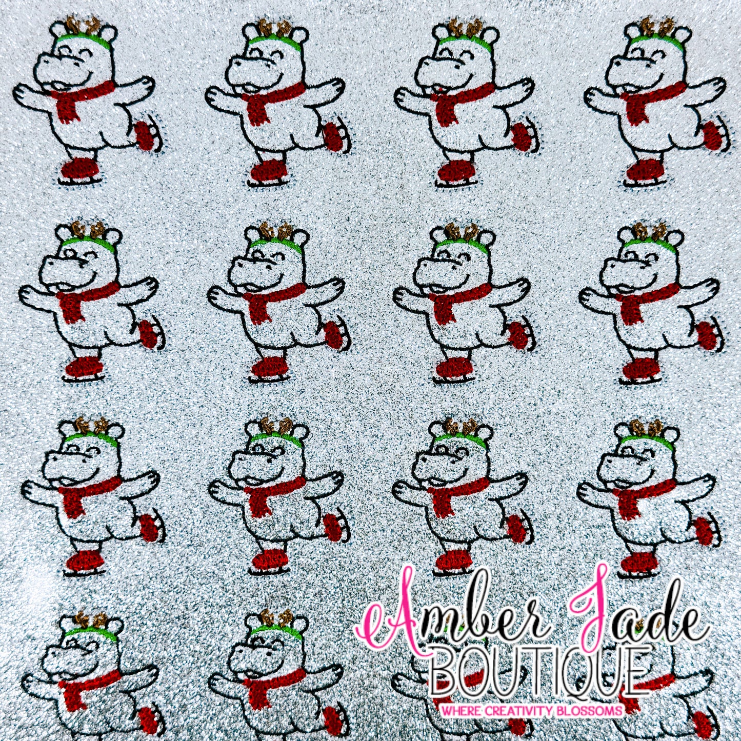 Winter Skating Hippo