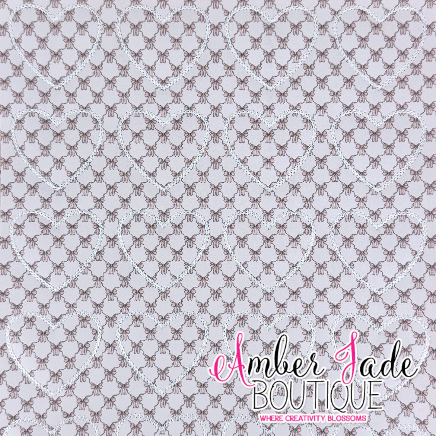 Coquette Heart - Pink Lattice Bows
