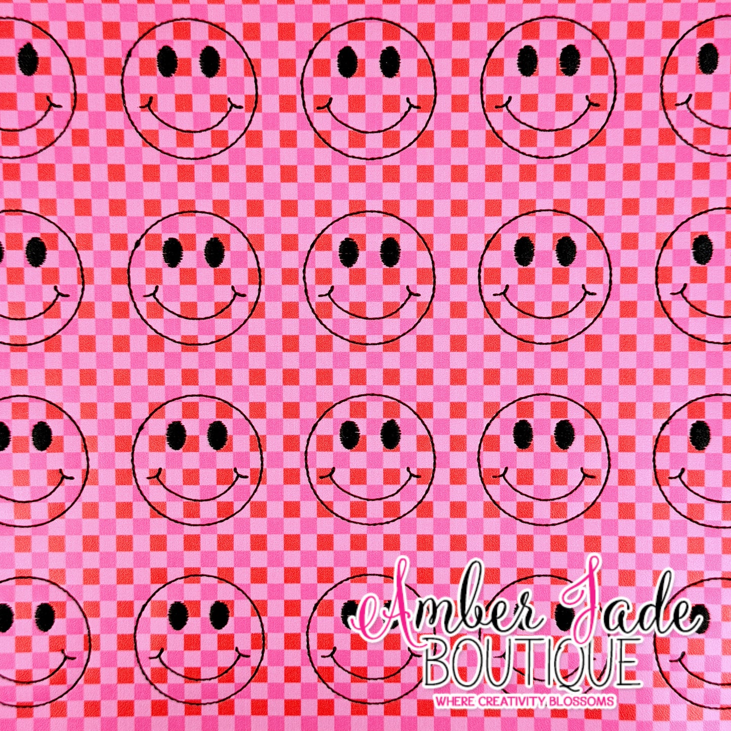 Smile Face - Valentine's Day Checkers