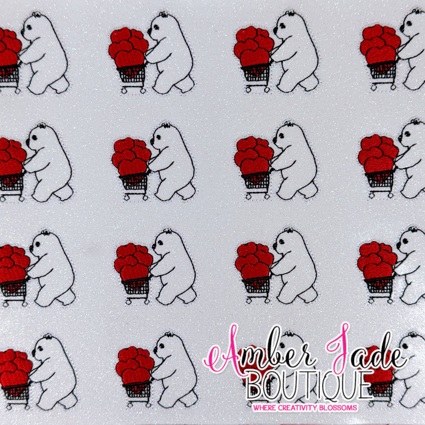 Polar Bear Hearts & Basket