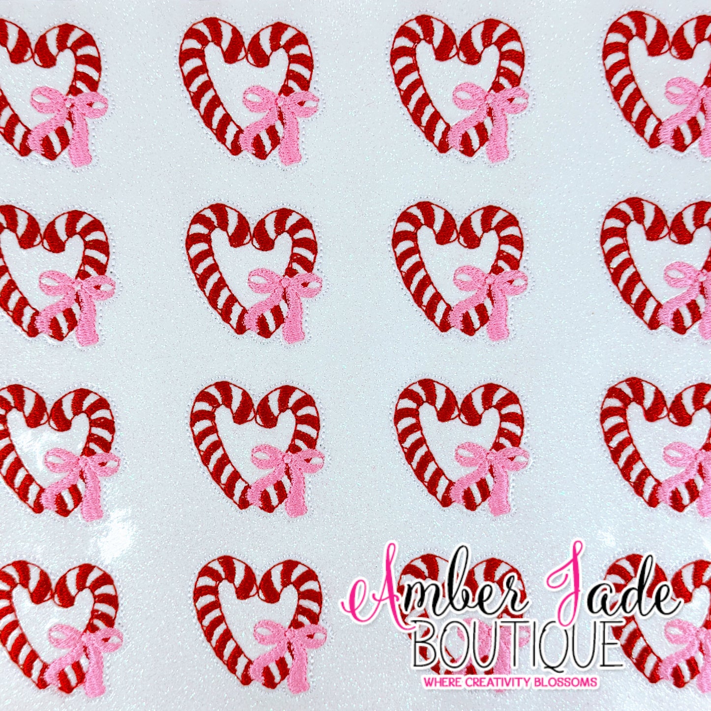 Bow Candy Cane - RED