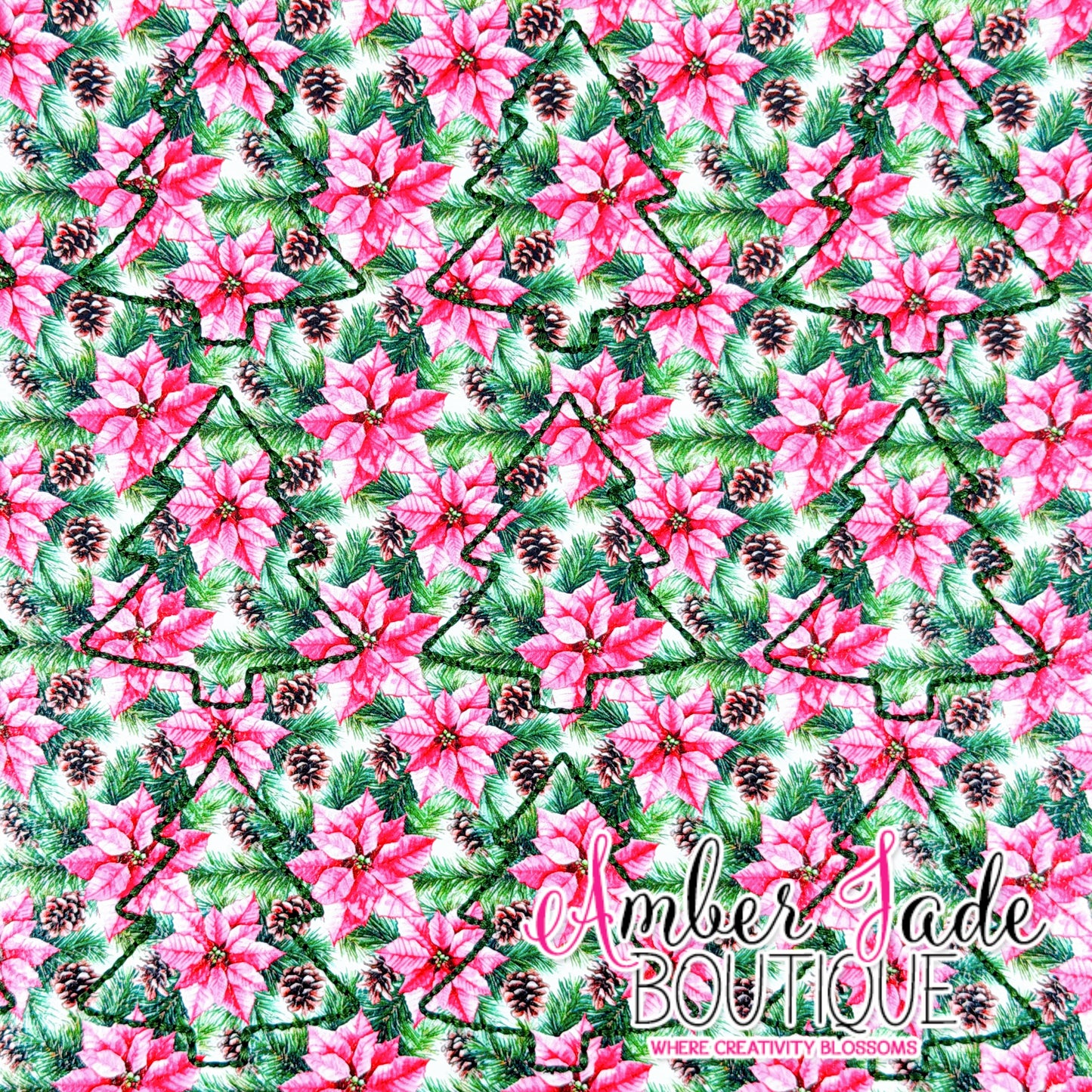 *LIMITED* Christmas Tree Silhouette - Glam Christmas Poinsettia