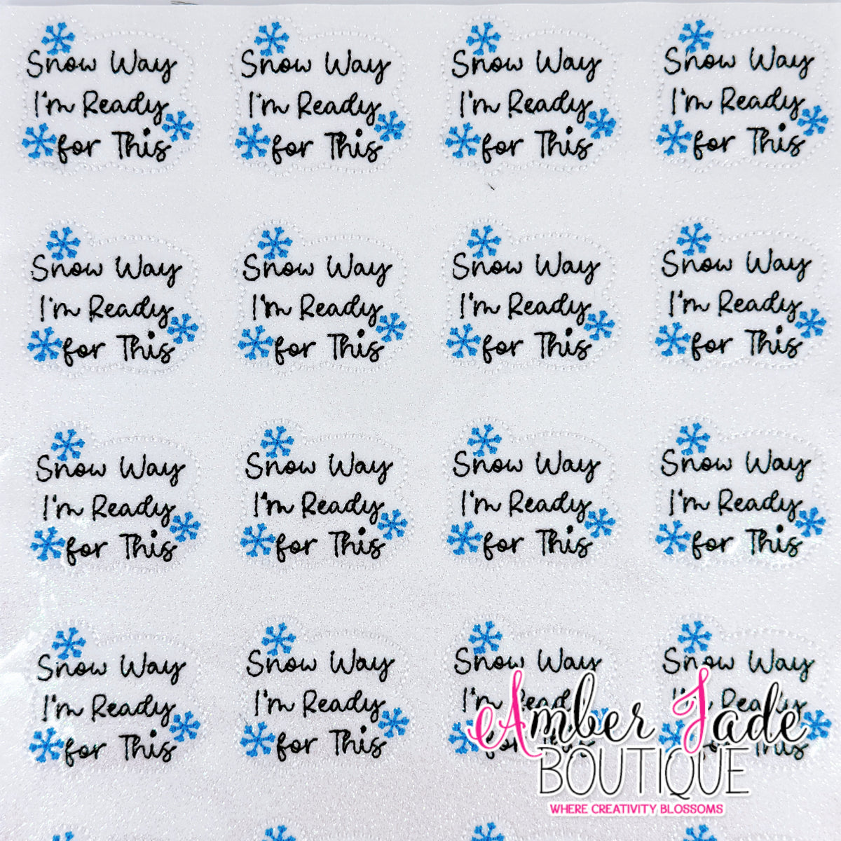 Snow way I'm ready for this