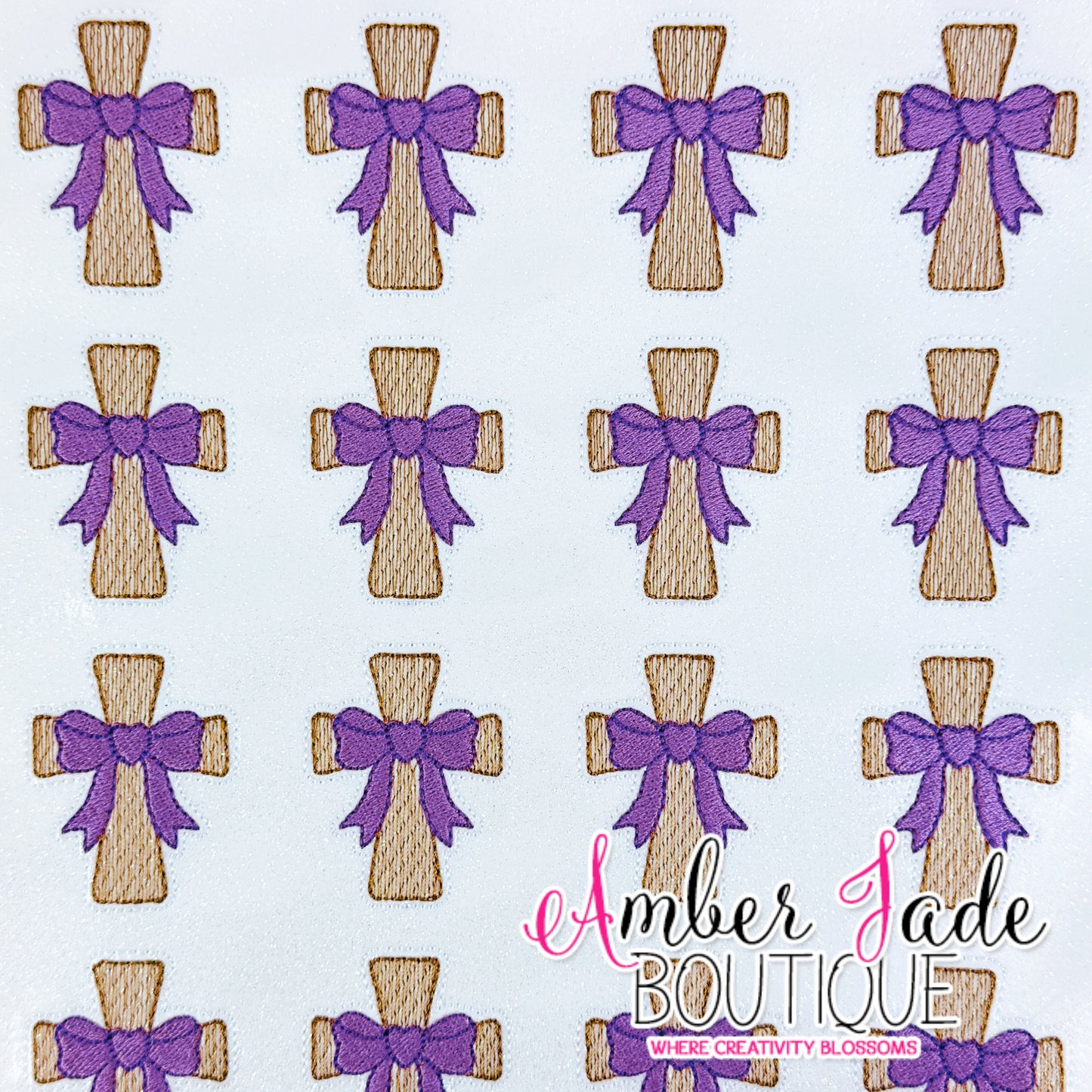 Coquette Heart Cross - PURPLE