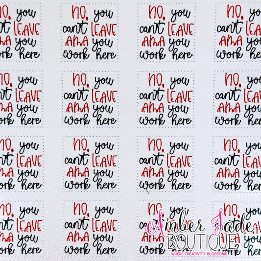 No, You can't leave AMA - You work here (White)