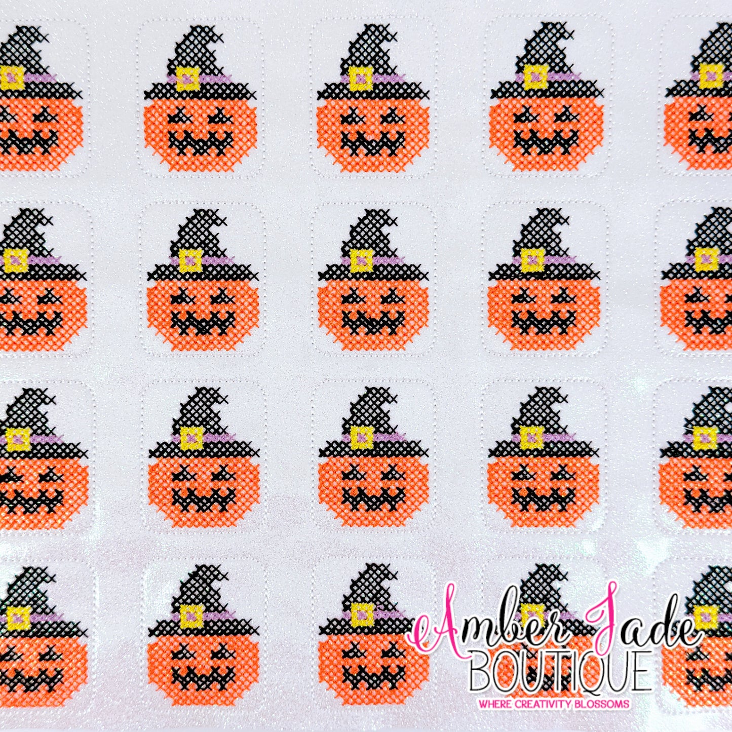 Pumpkin Witch - CROSS STITCH
