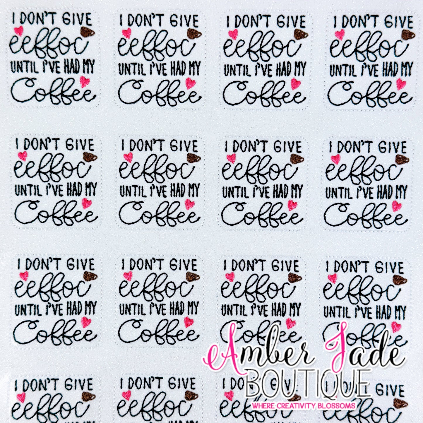 I don't give eeffoc until I've had my coffee
