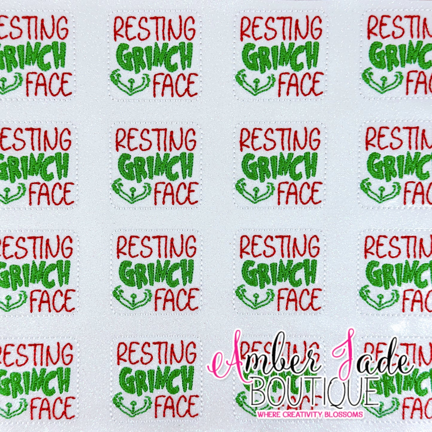 Resting Grinch Face - WHITE