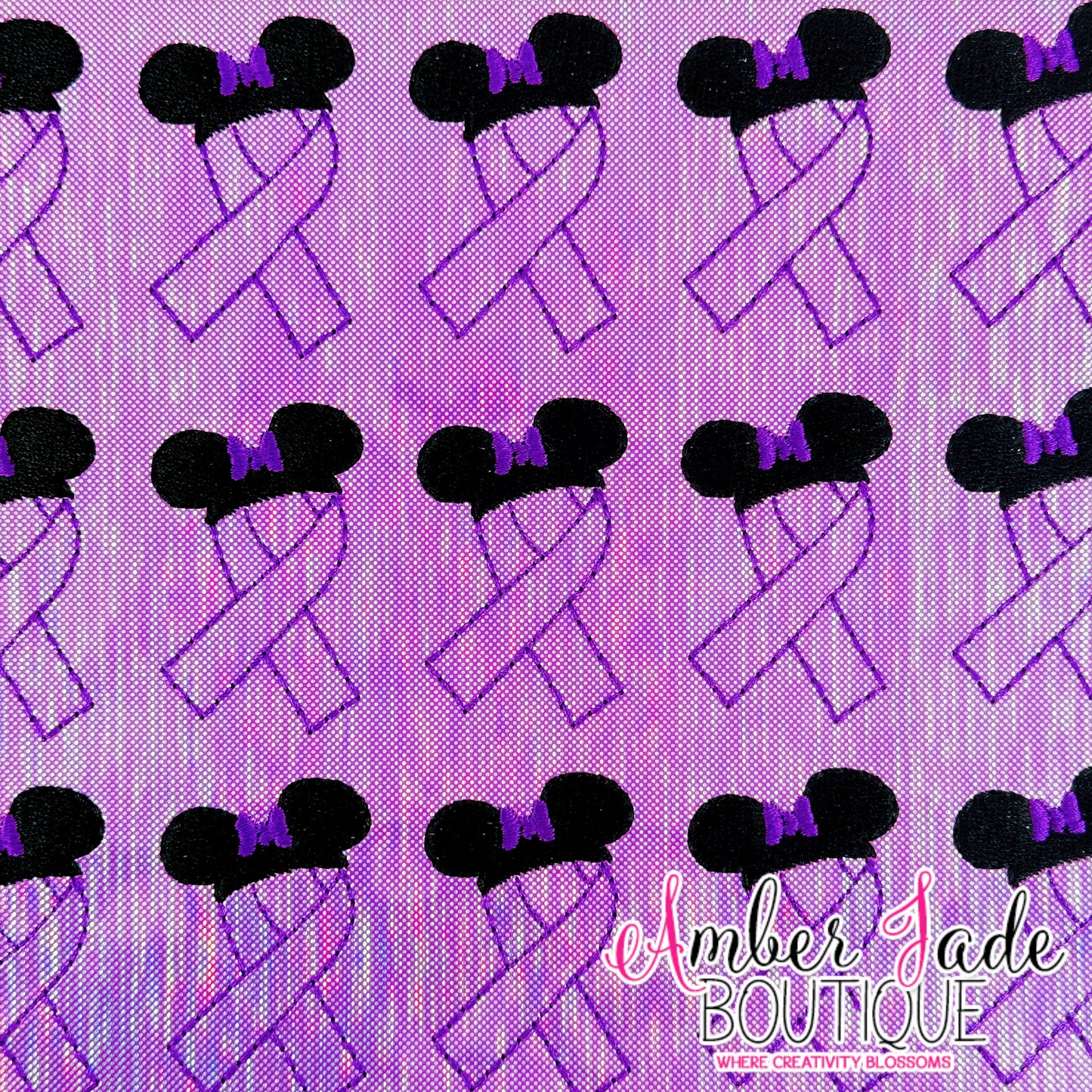 Minnie Cancer Awareness Ribbon - PURPLE