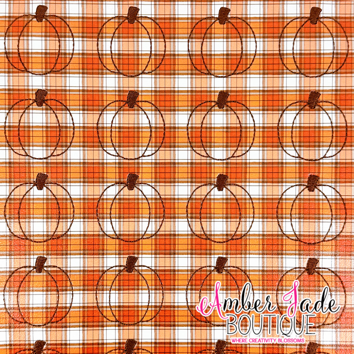 *LIMITED* Pumpkin - Brown & Orange Plaid