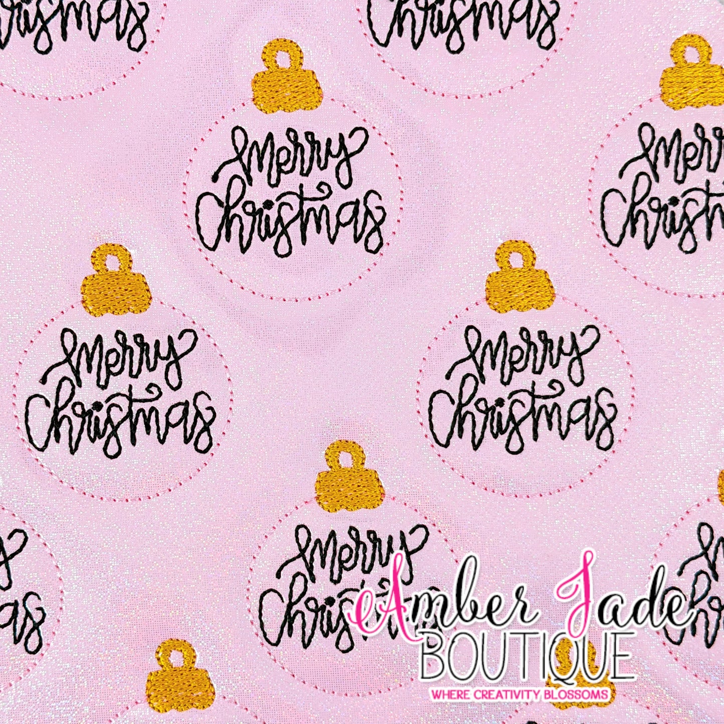 Merry Christmas Ornament - PINK