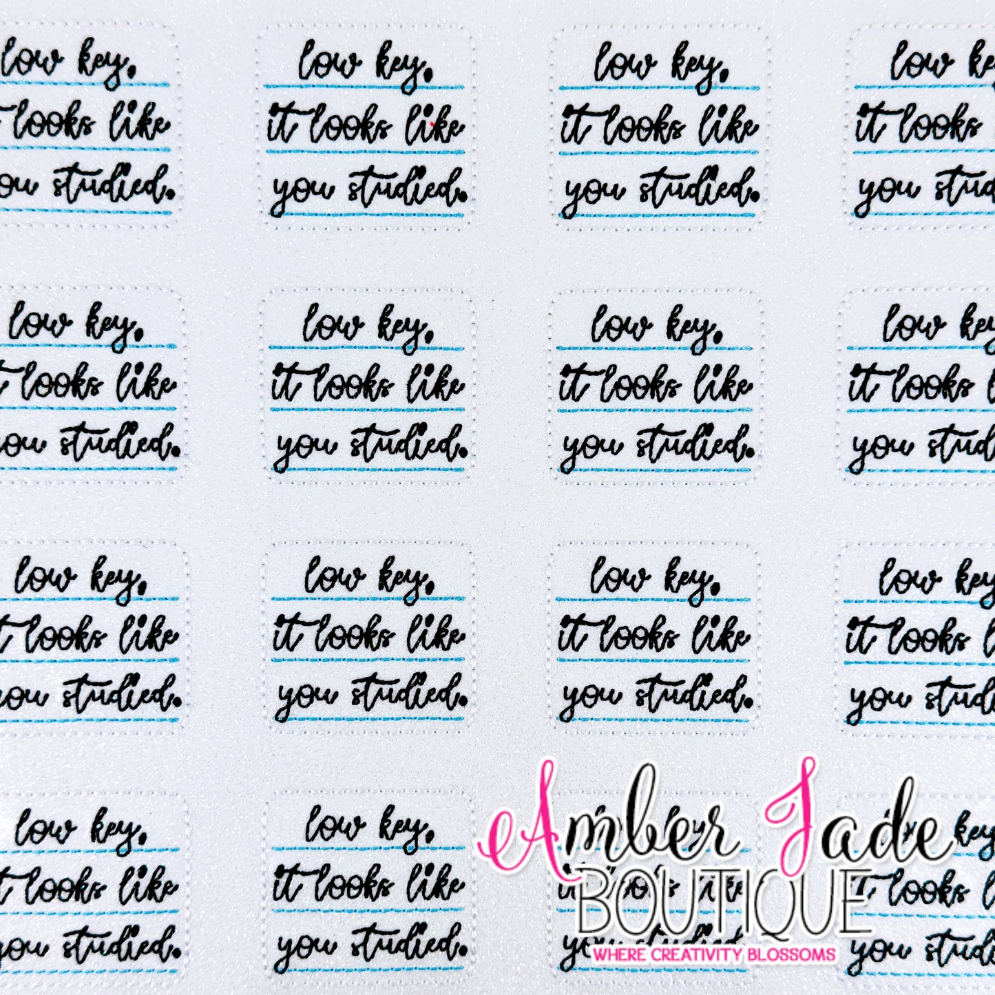 Low Key. It Looks Like You Studied Paper