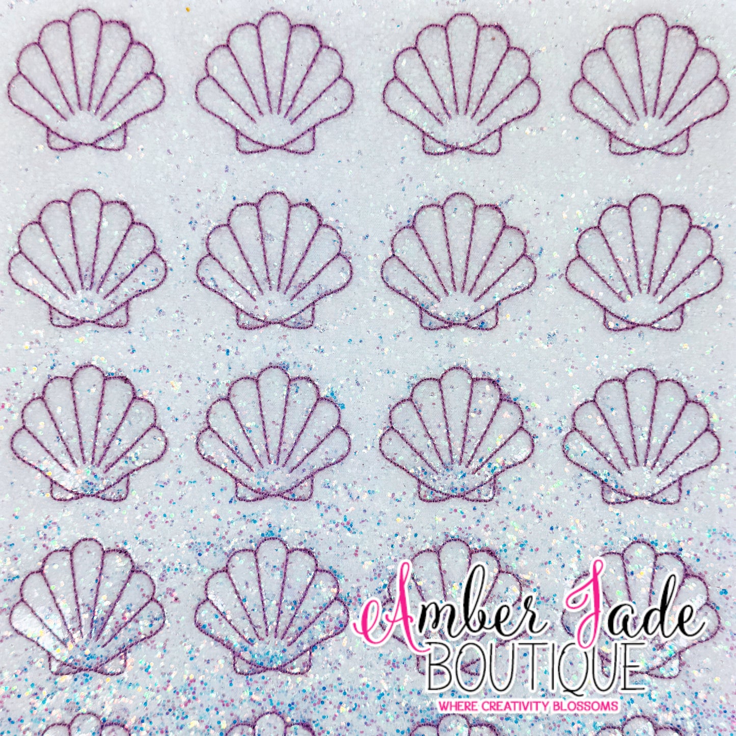 Seashell - White Chunky Glitter