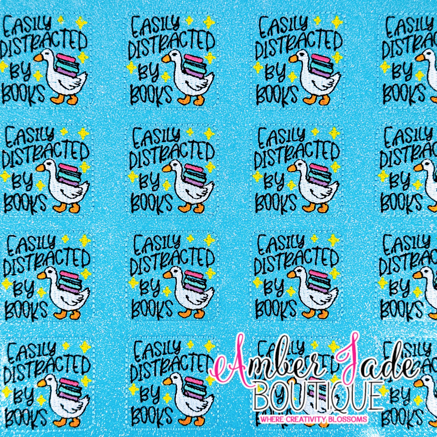 Easily Distracted By Books Goose - BLUE