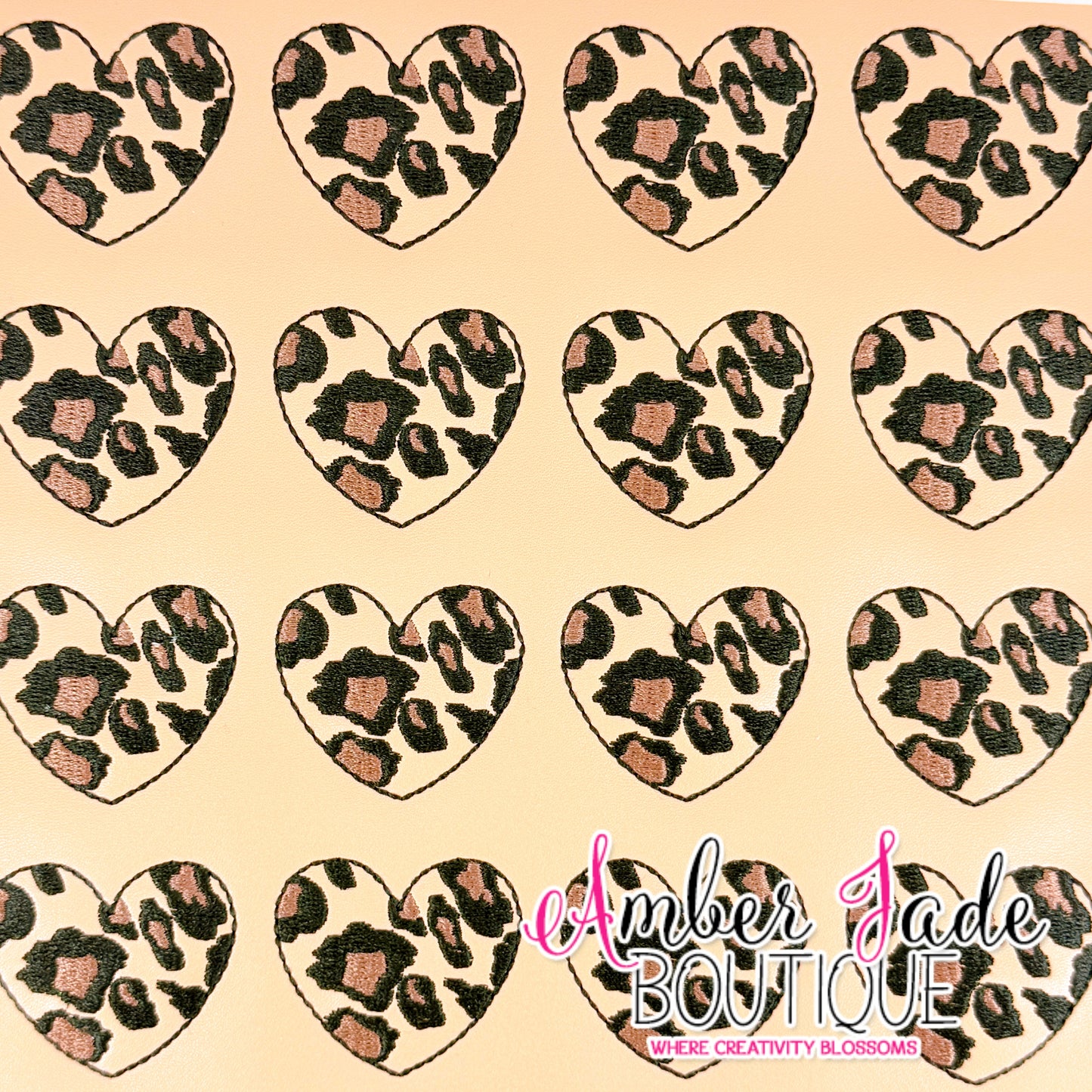 Leopard Heart - BEIGE