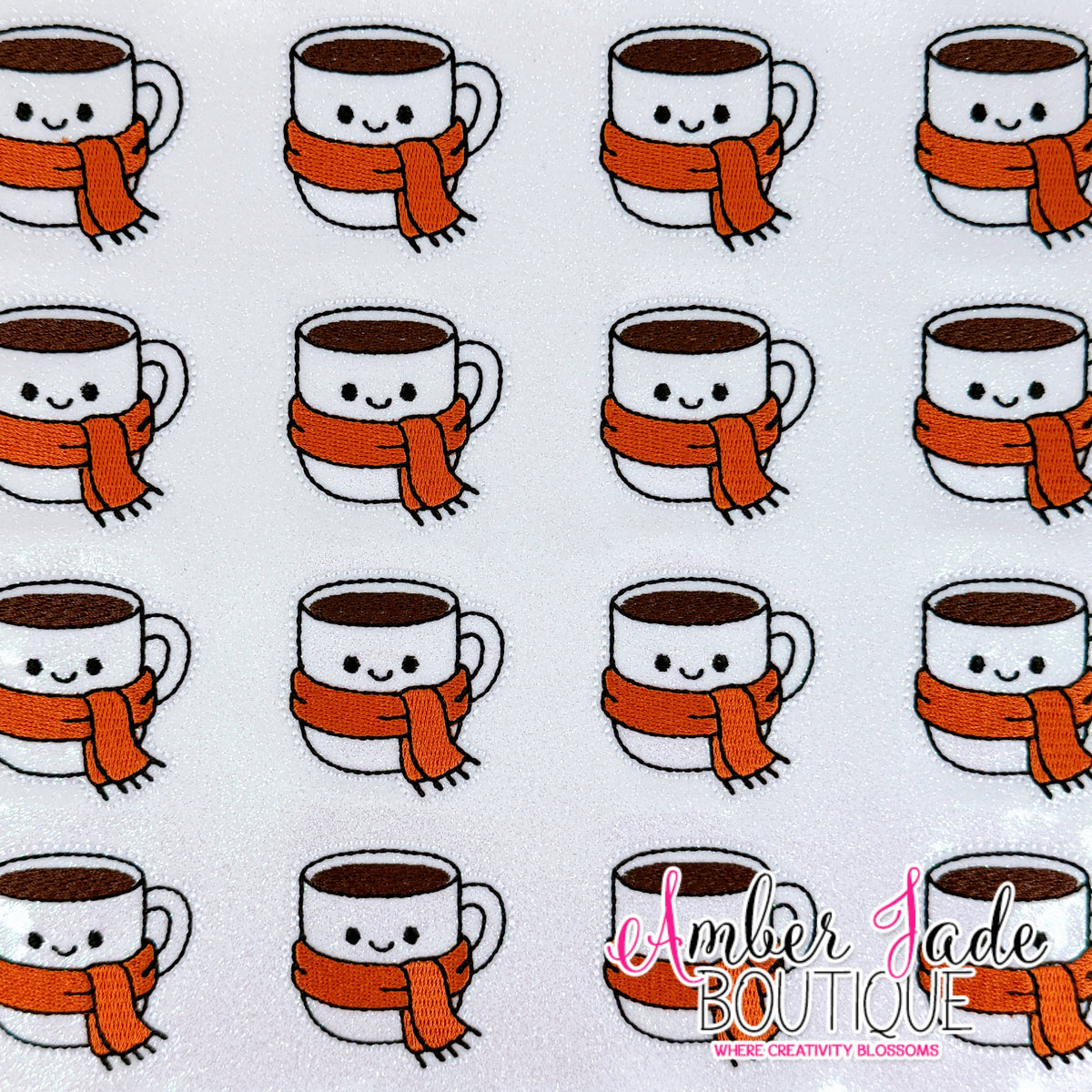Cofee Cup - FALL - Orange Scarf