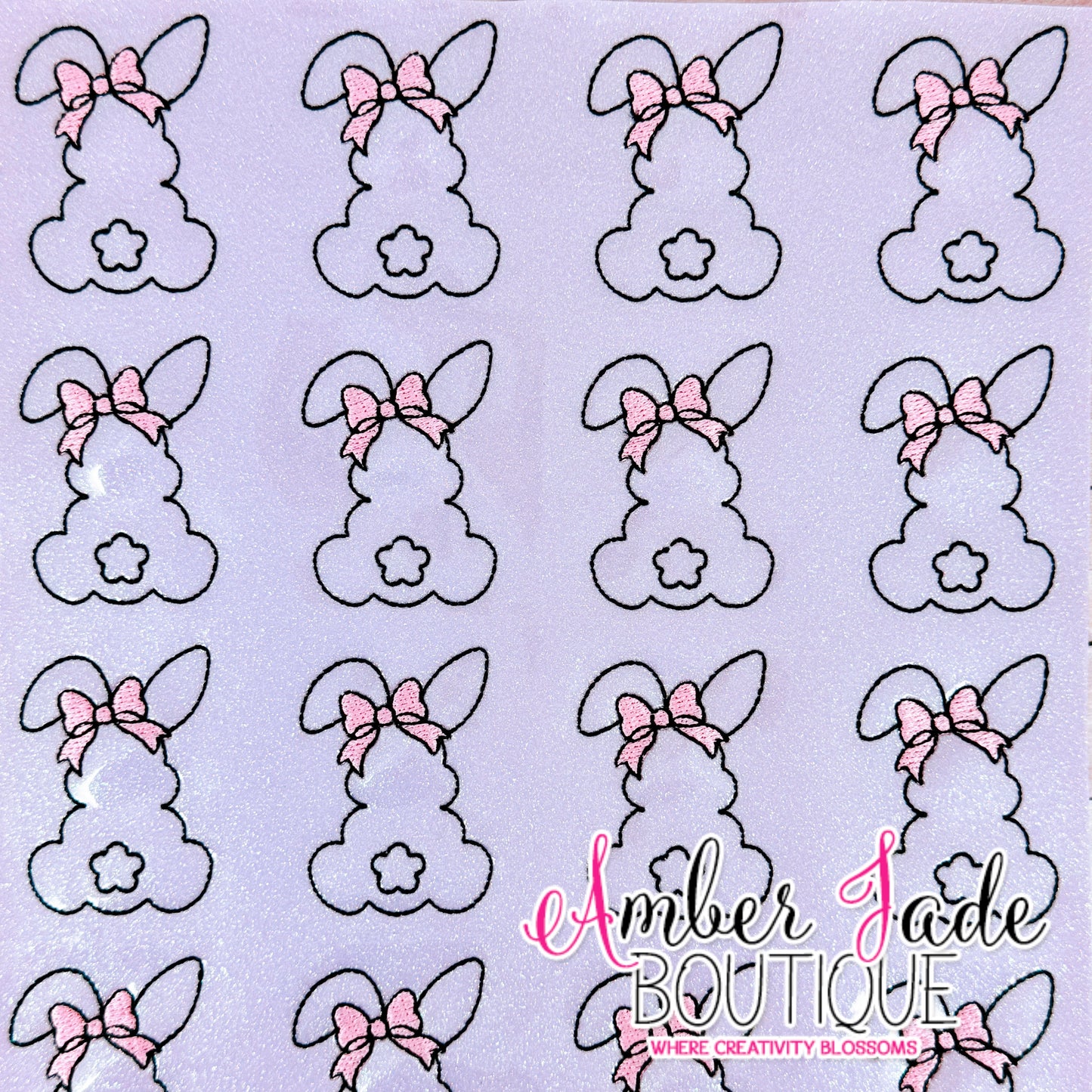 Coquette Bunny Silhouette - Butter Purple