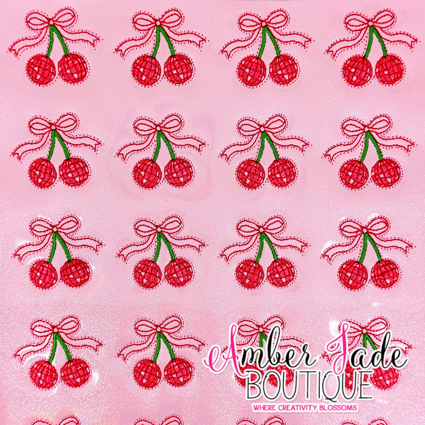 Disco Ball Bow Cherries 2