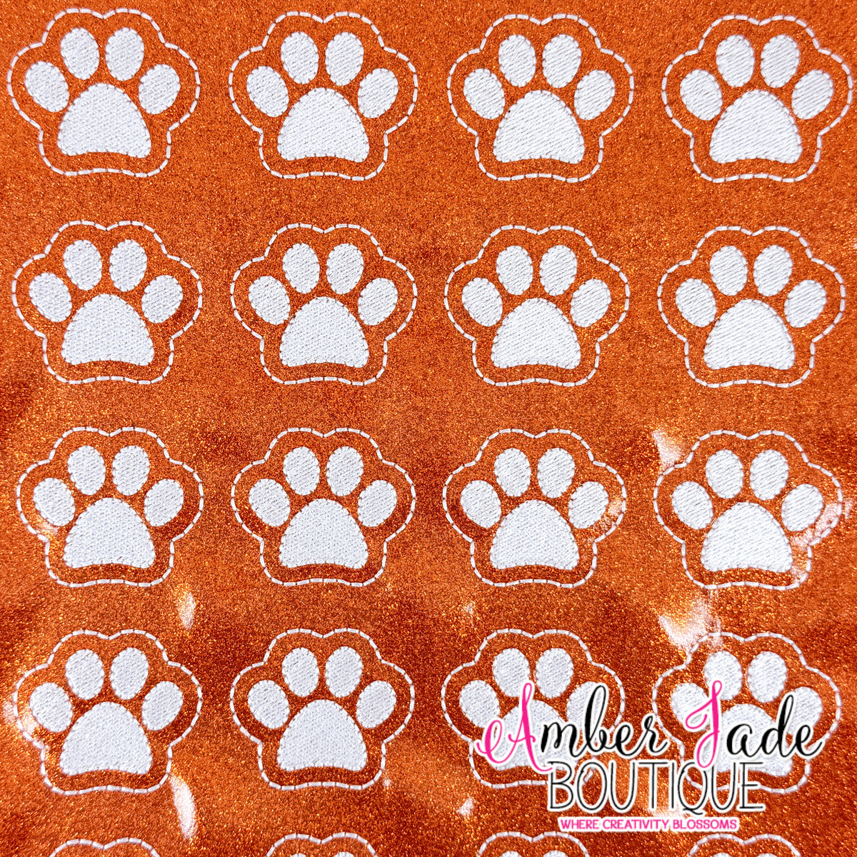 Dog Paw - Orange & White