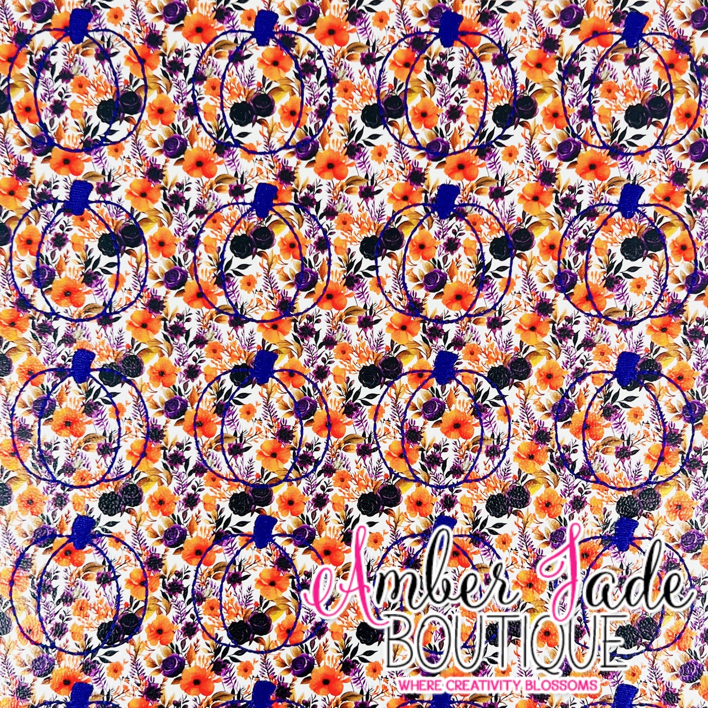Pumpkin - Purple & Orange Floral