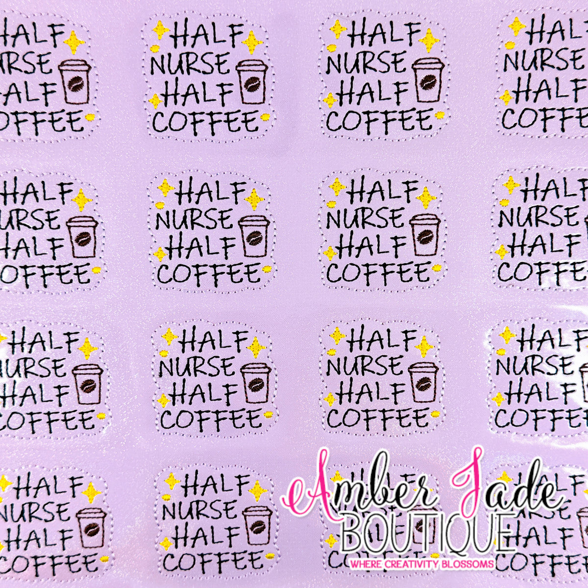 Half Nurse Half Coffee - Purple