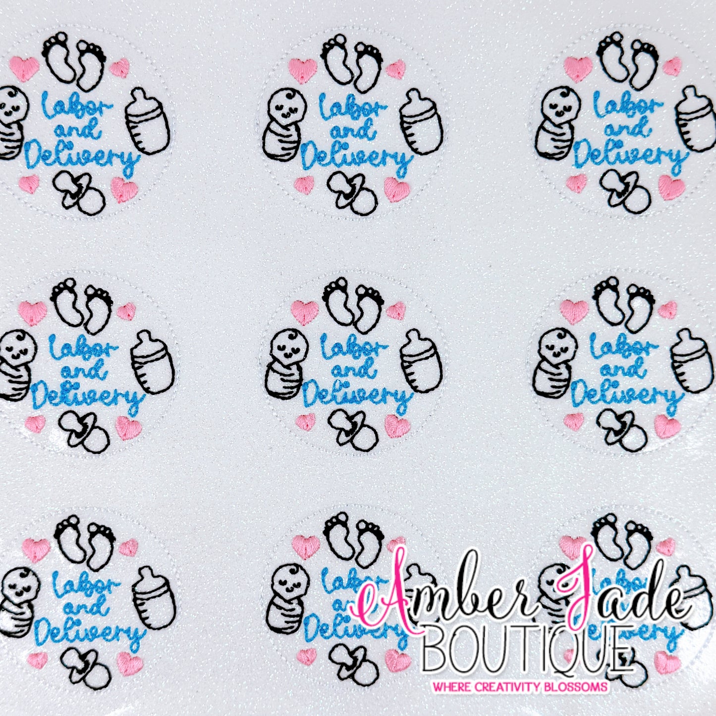 Labor and Delivery Trinkets Circle XL - (Set of 3)