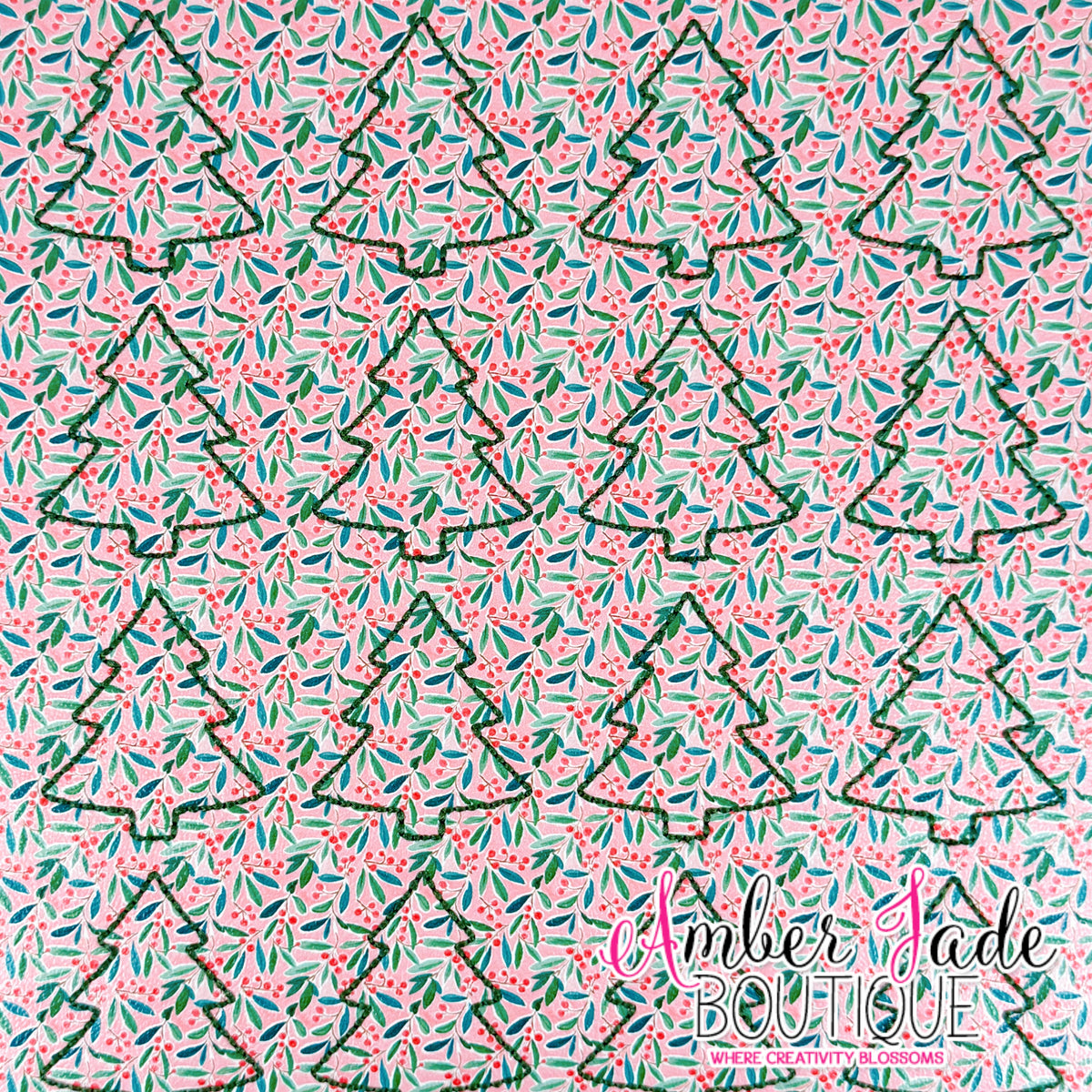 *LIMITED* Christmas Tree - Preppy Pink Christmas Holly