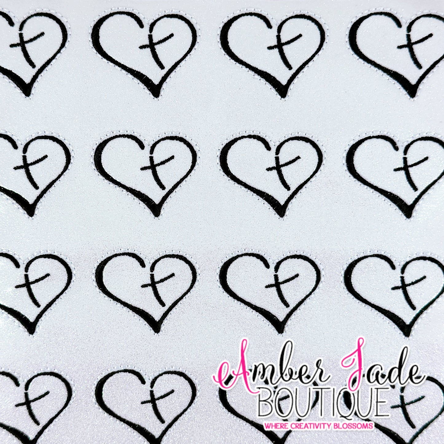 Heart Cross - WHITE