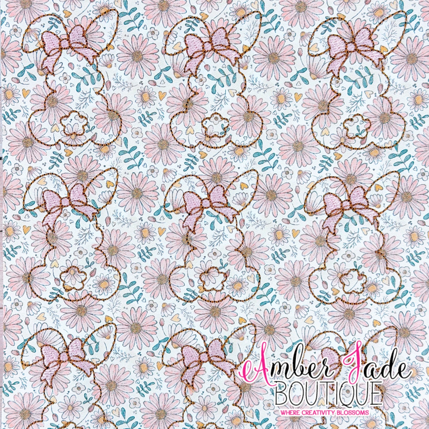 *LIMITED* Coquette Bunny Silhouette - Floral 1