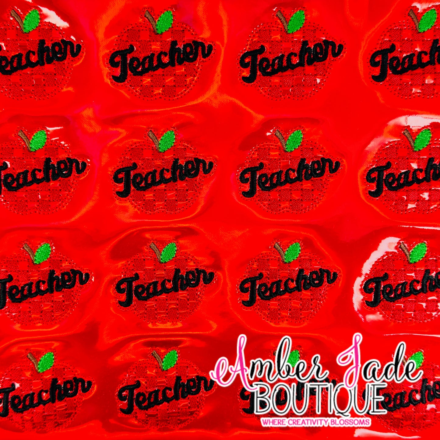 Retro Teacher Apple - Holographic Red