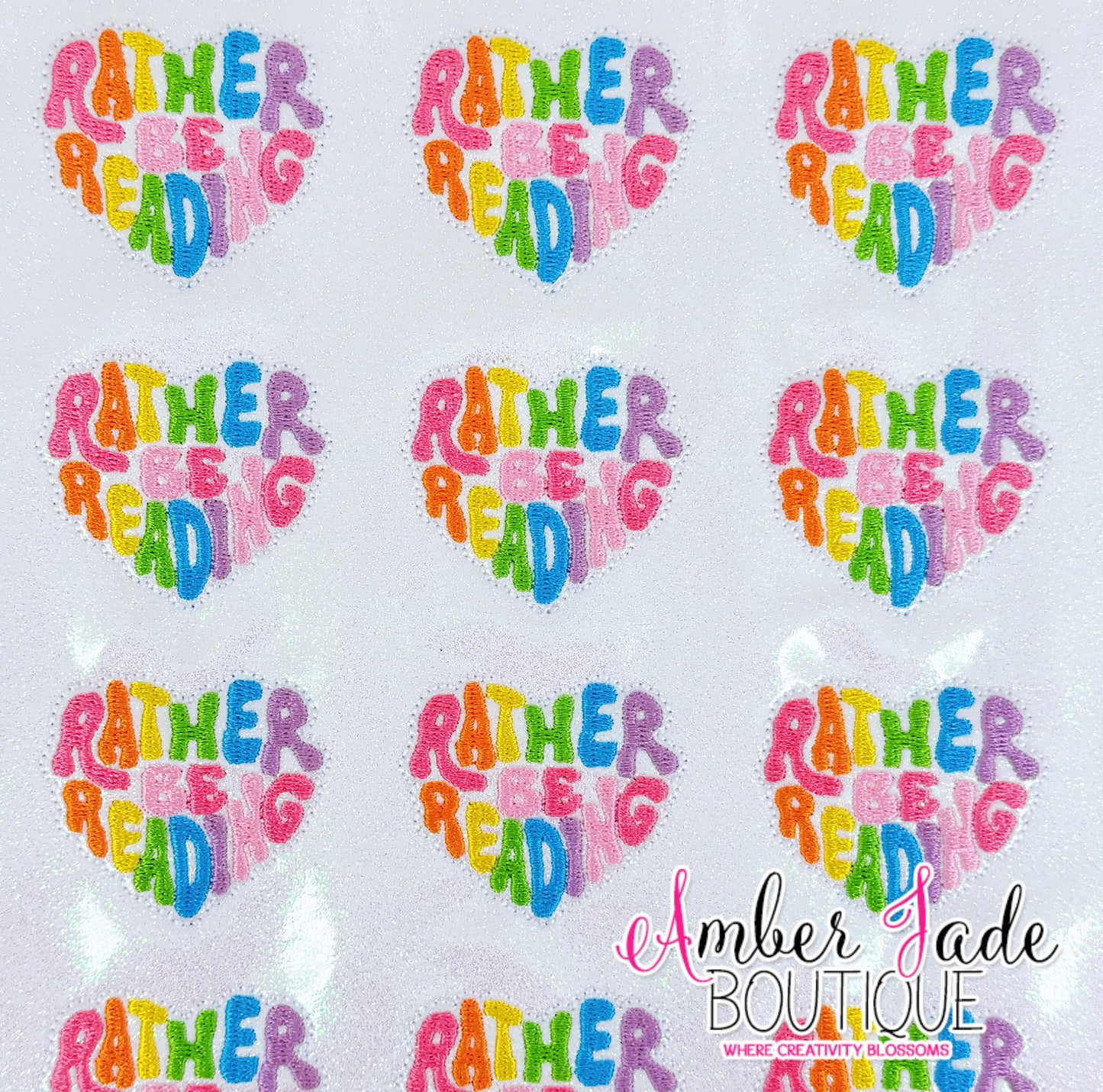 Rather Be Reading Rainbow Heart