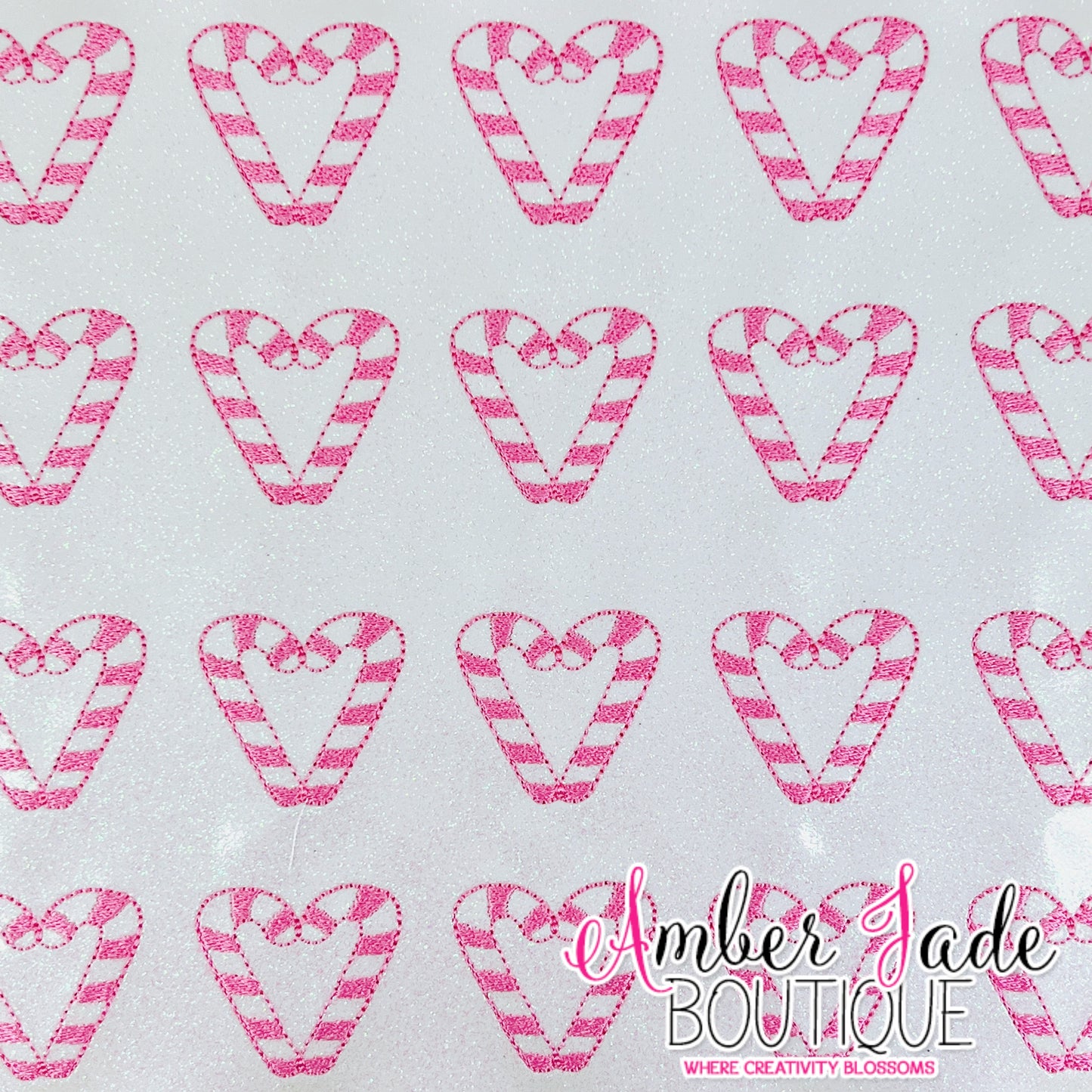 Candy Cane Heart - PINK