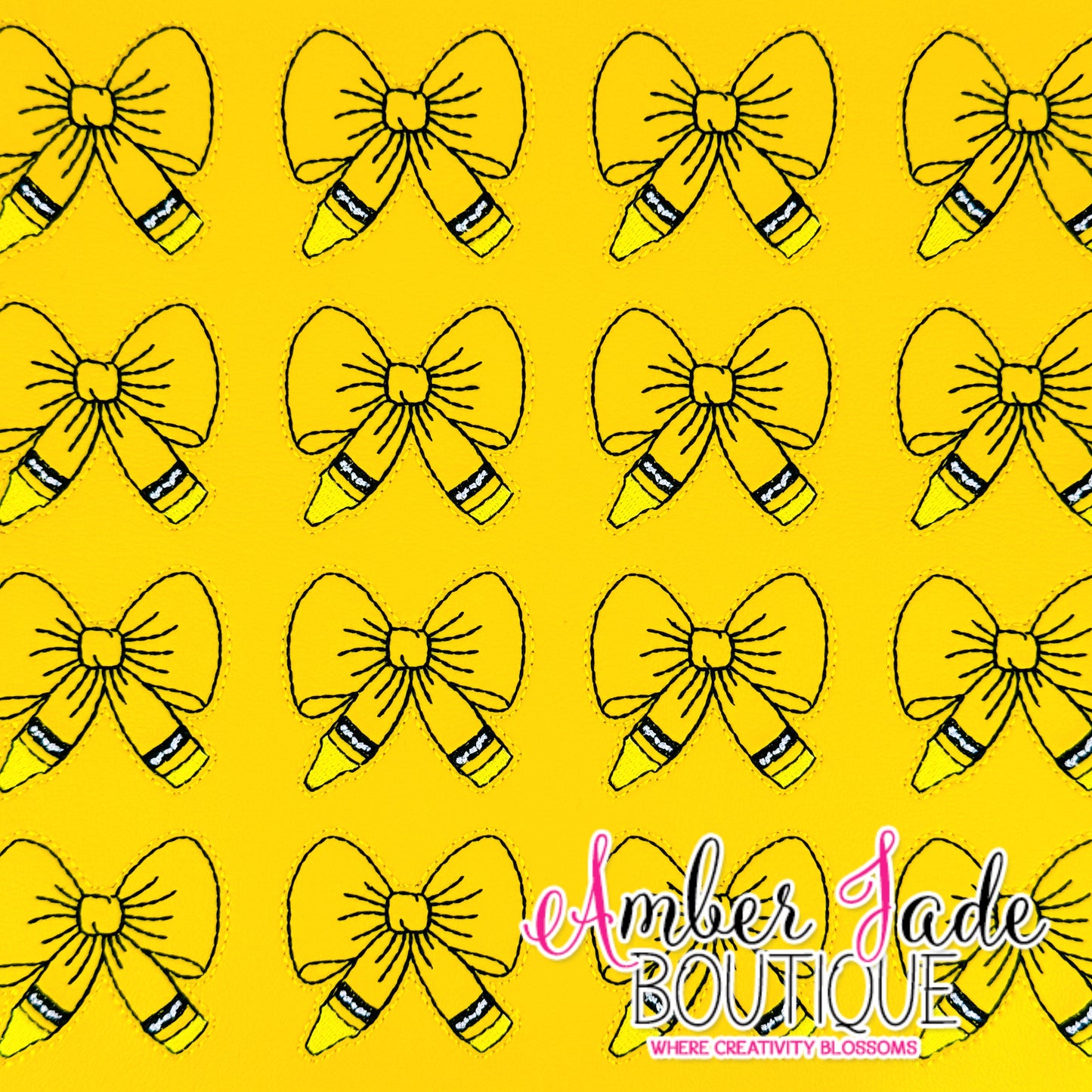 Crayon Bow - YELLOW
