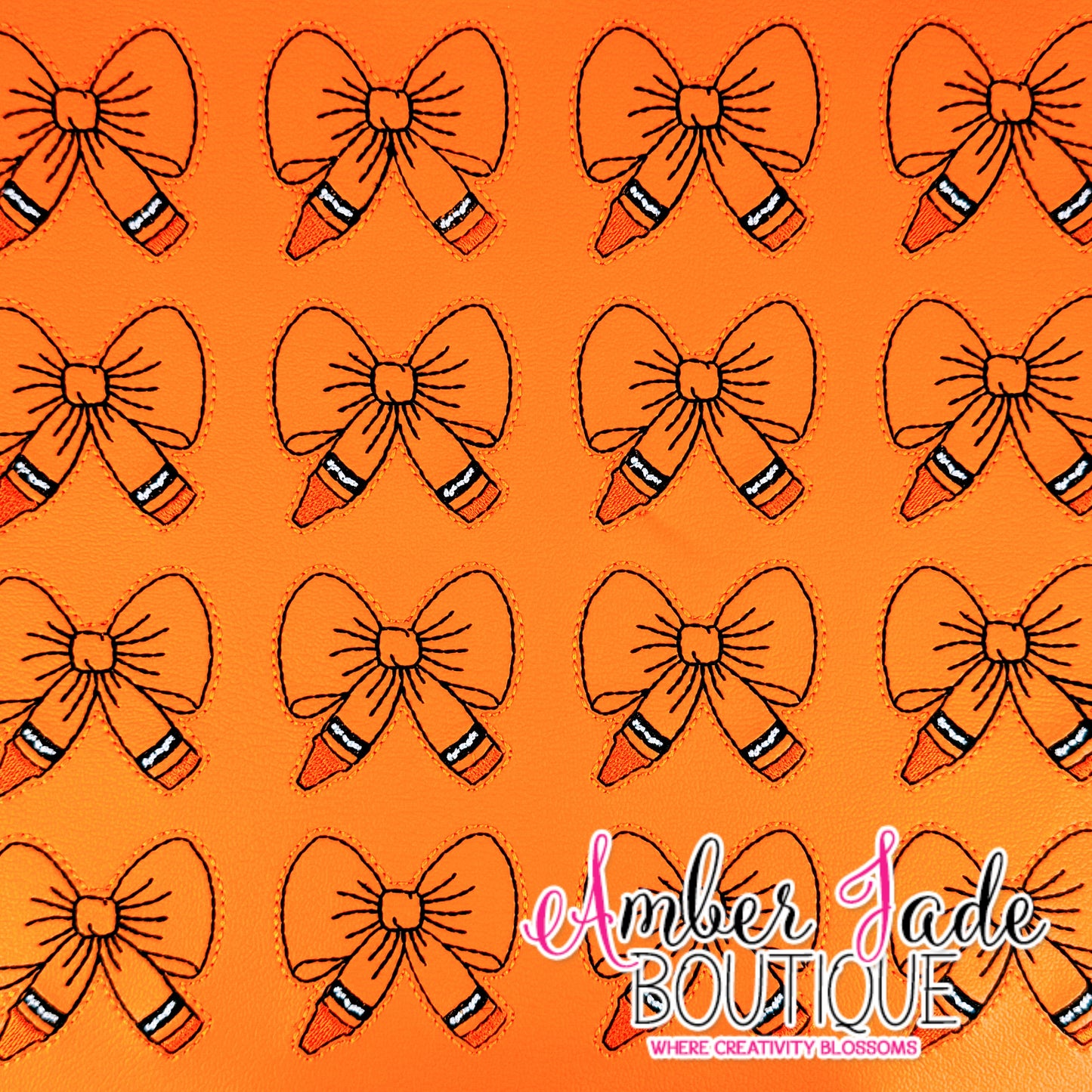Crayon Bow - ORANGE