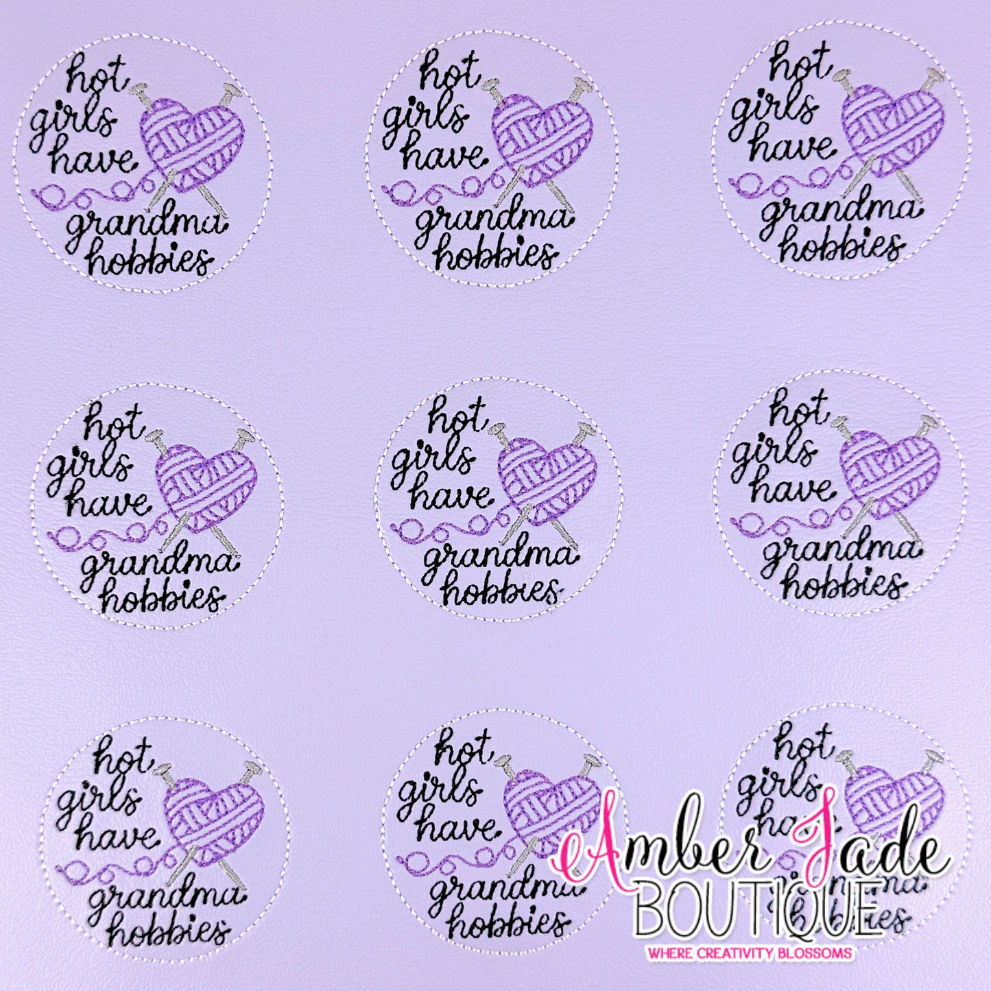 Hot Girls Have Grandma Hobbies - Knitting (Set of 3)
