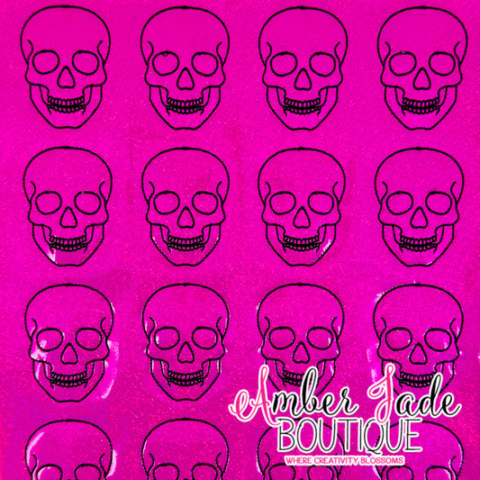 Human Skull - HOT PINK