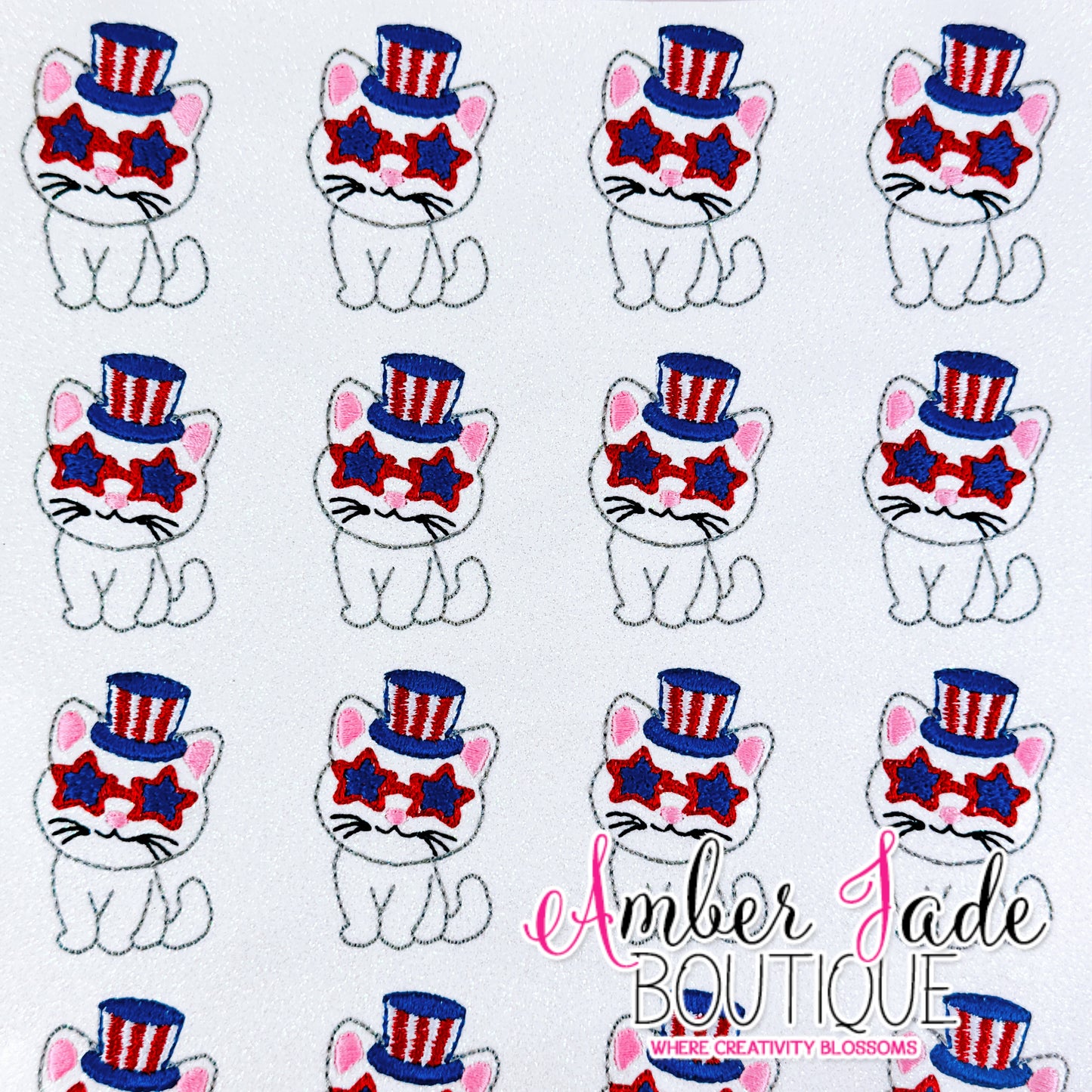 Patriotic Hat Sunglasses Kitten