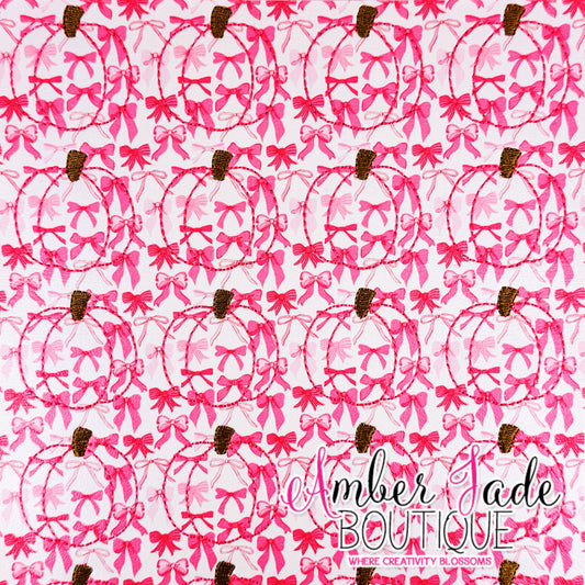 *LIMITED* Pink Coquette Bows Pumpkin