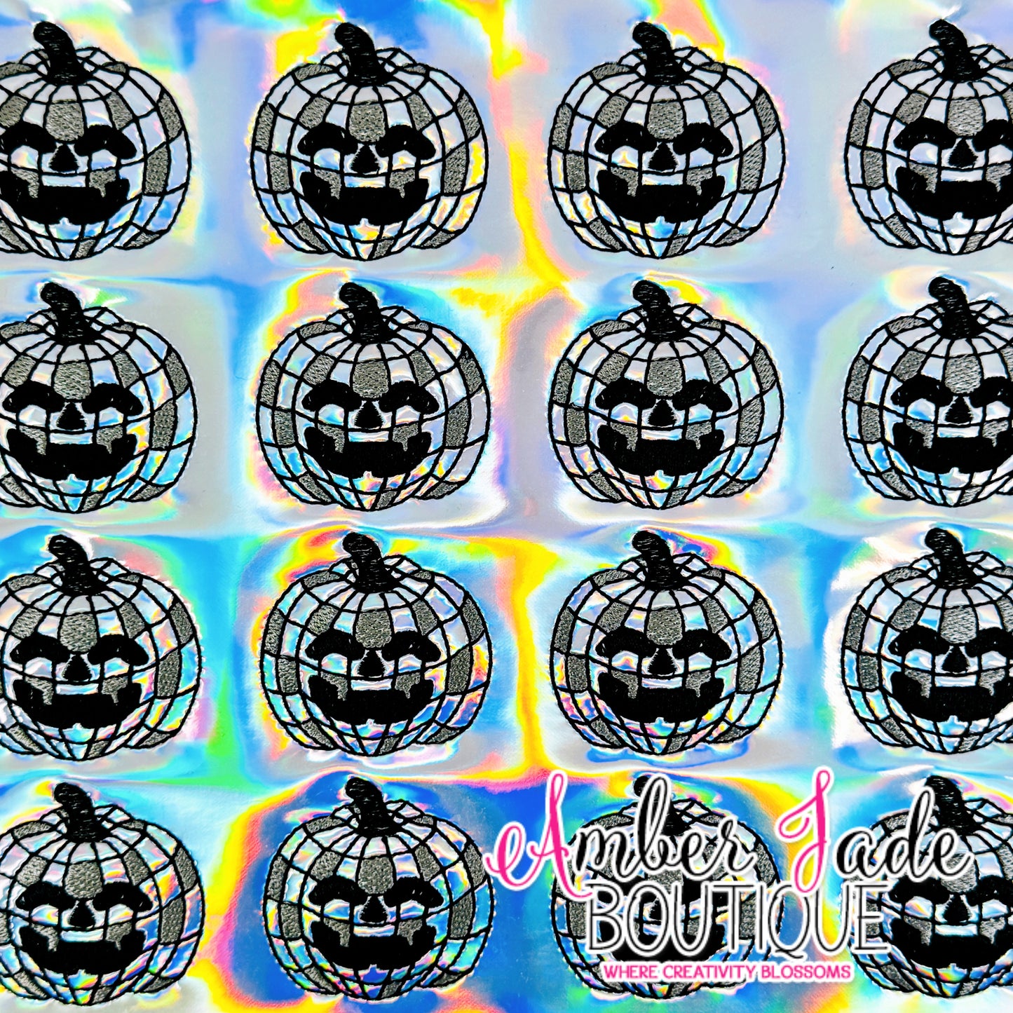 Disco Ball Pumpkin - Silver Holographic