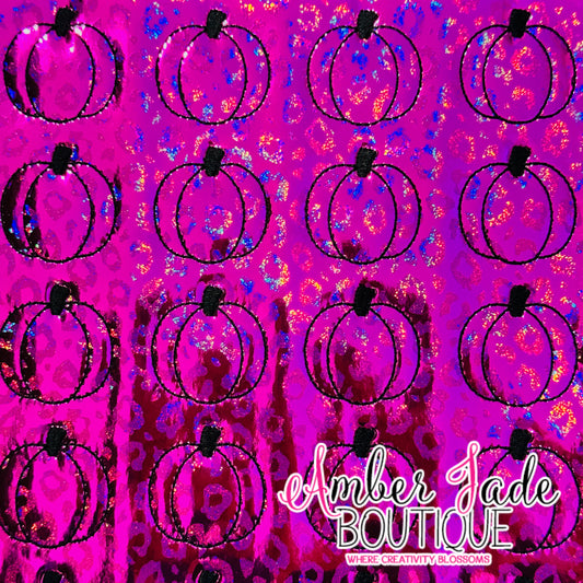 *LIMITED* Pumpkin - Holographic Leopard - HOT PINK