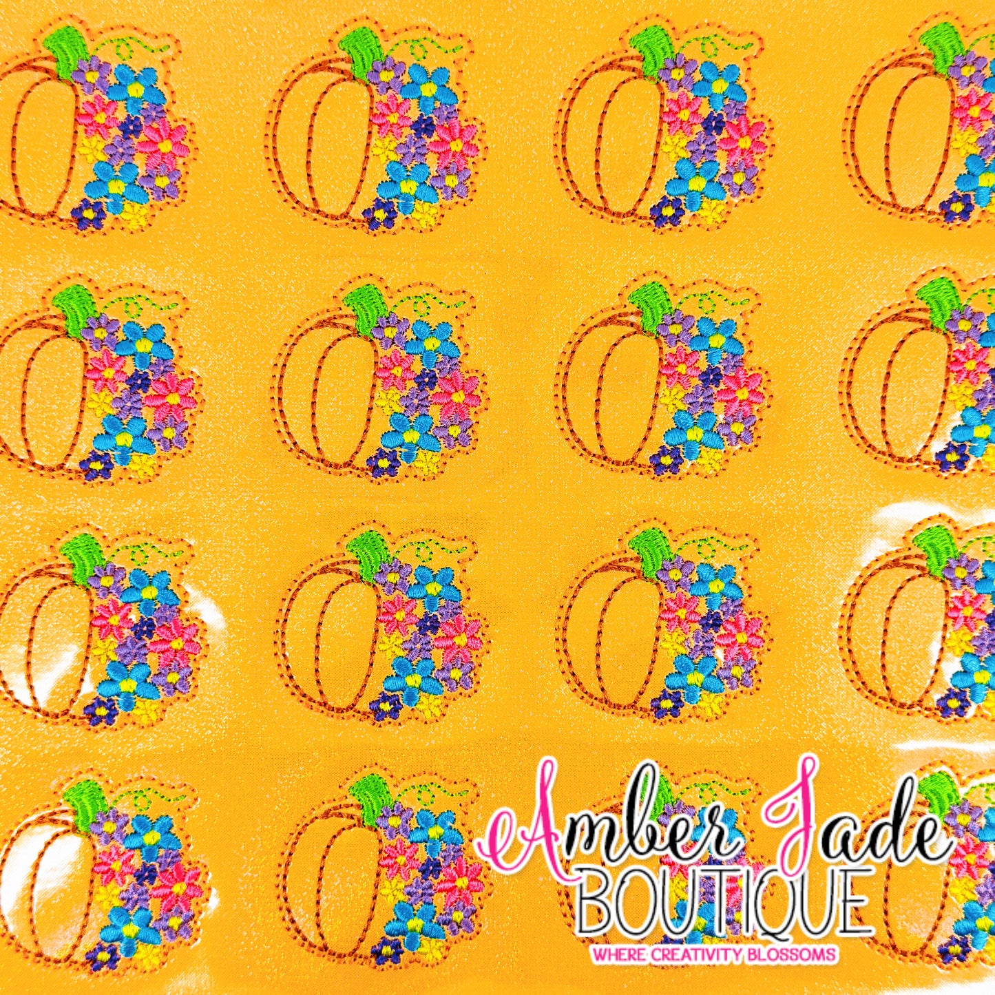 Pumpkin with Tiny Flowers - Orange (BEG)